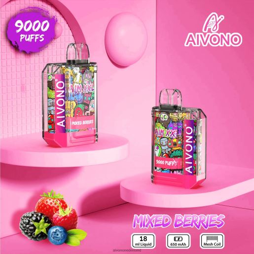 gemengde bessen Aivono AIM XXL 9000 mondsticker transparant P8J0651 | Aivono Vape Prijs